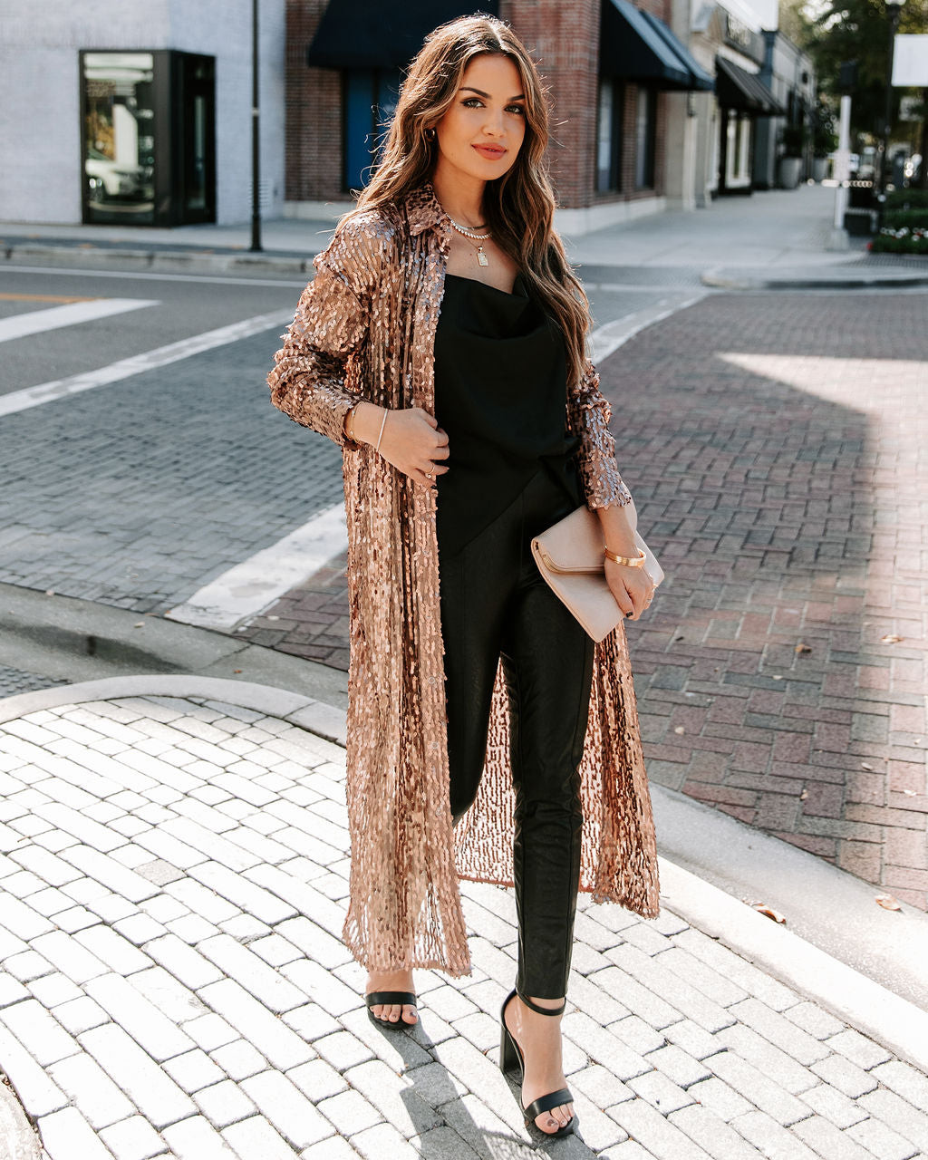 Sequin Duster - Copper