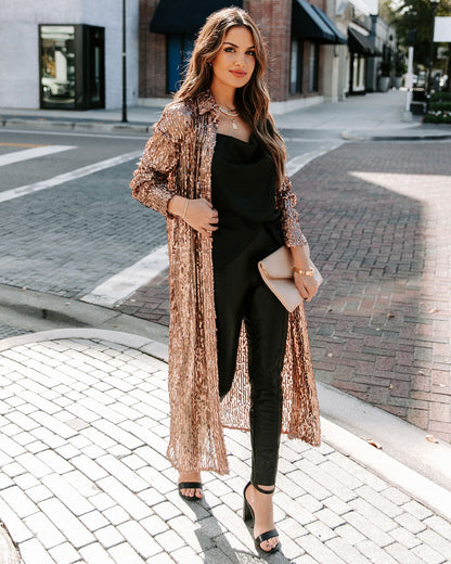 Sequin Duster - Copper