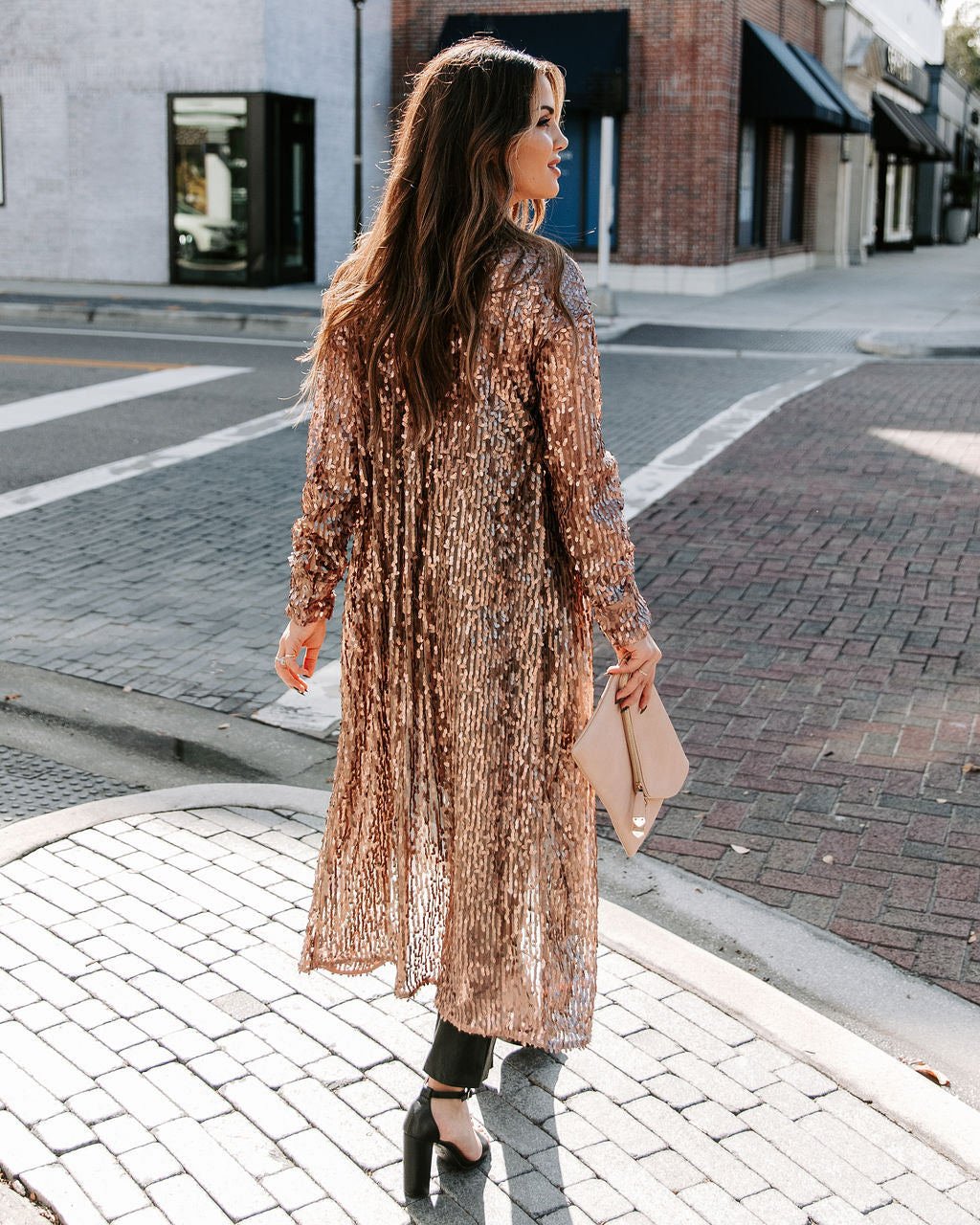 Sequin Duster - Copper