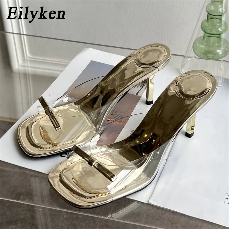 Eilyken Summer Fashion Butterfly-knot Satin Slip On Women's Sandal High Heel Dress Slides