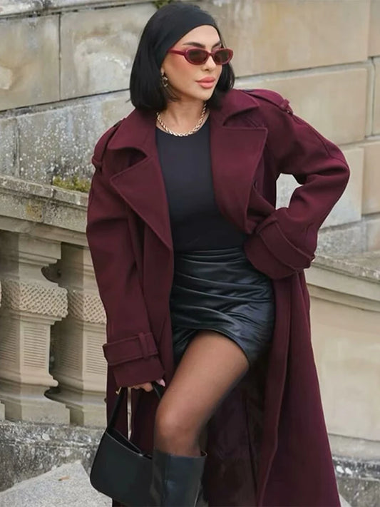 Double Breasted Woolen Coat