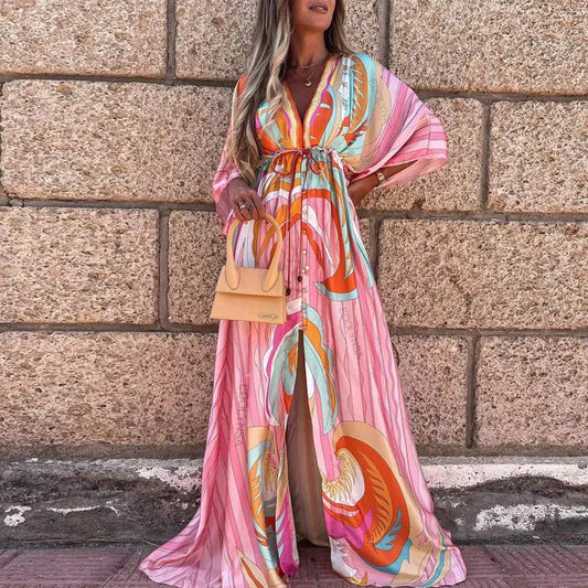 Summer Elegant Gorgeous Printing Long Party Boho Dress