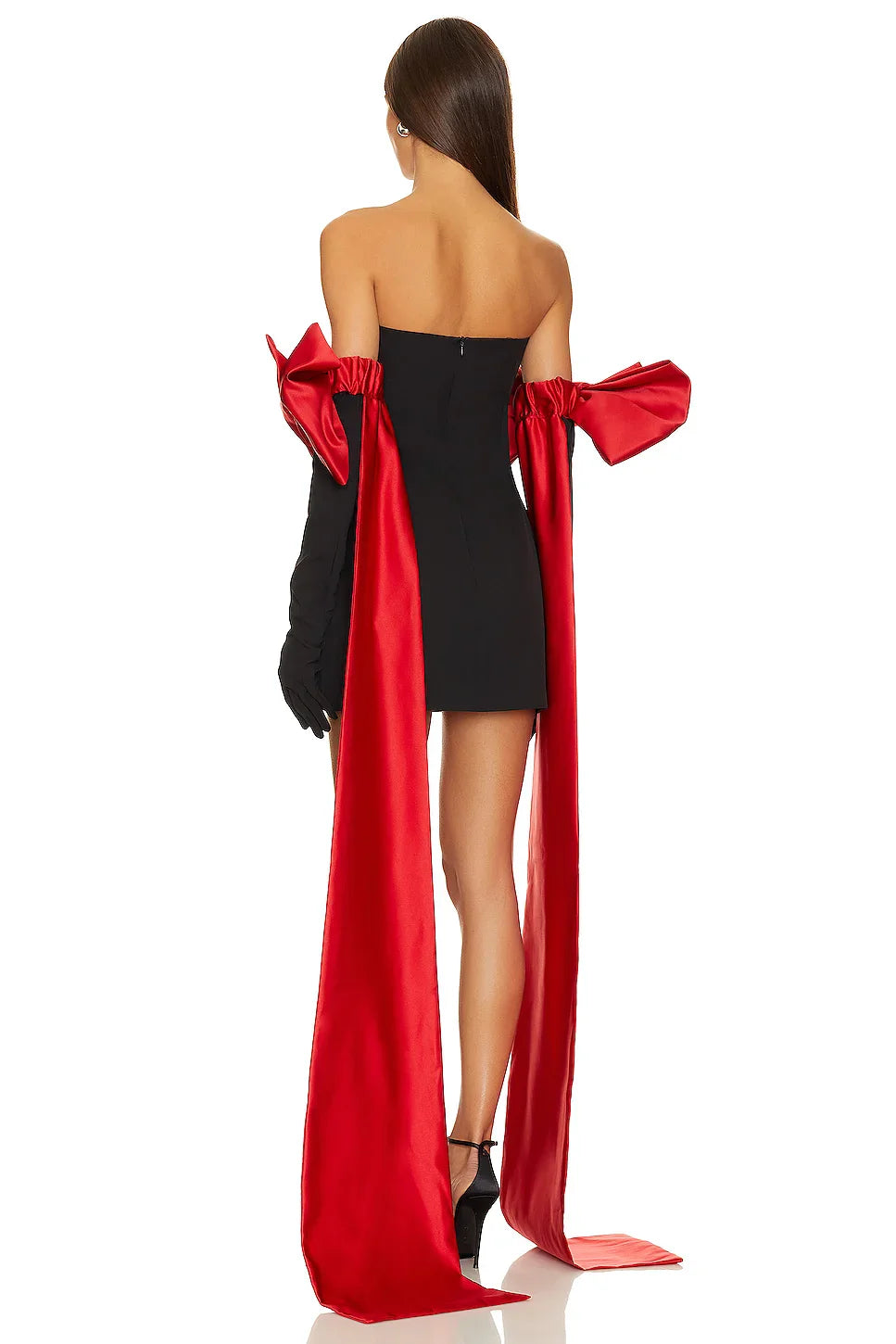 Bow Detail Short Strapless Party Dress Partydress-241208