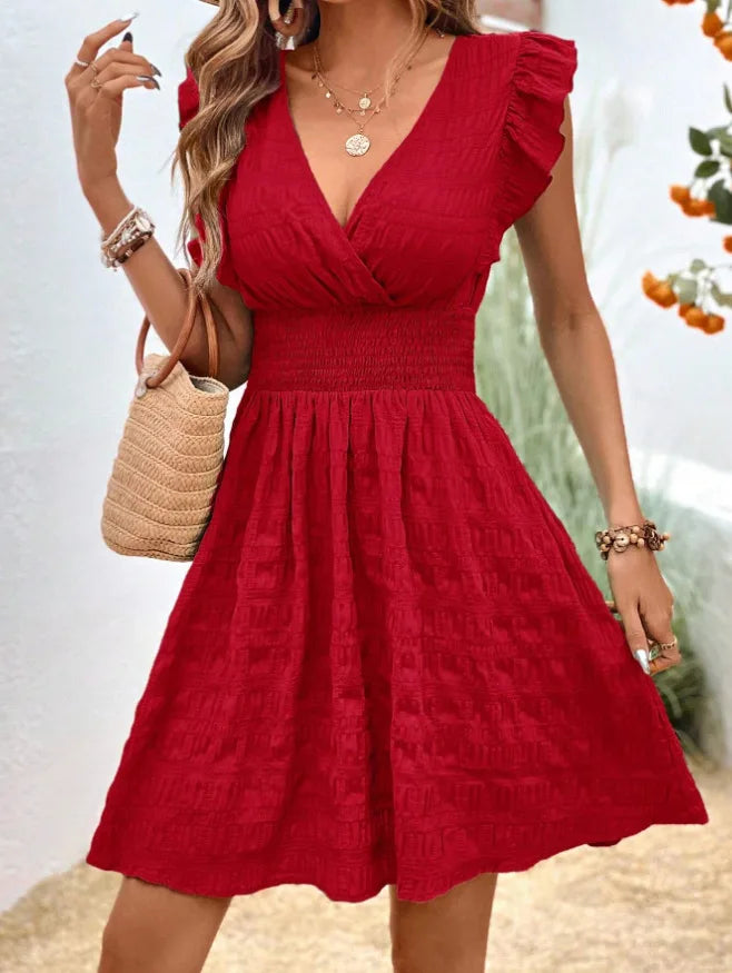 Elegant Casual Slim Sleeveless Holiday Beach Christmas Party Dress