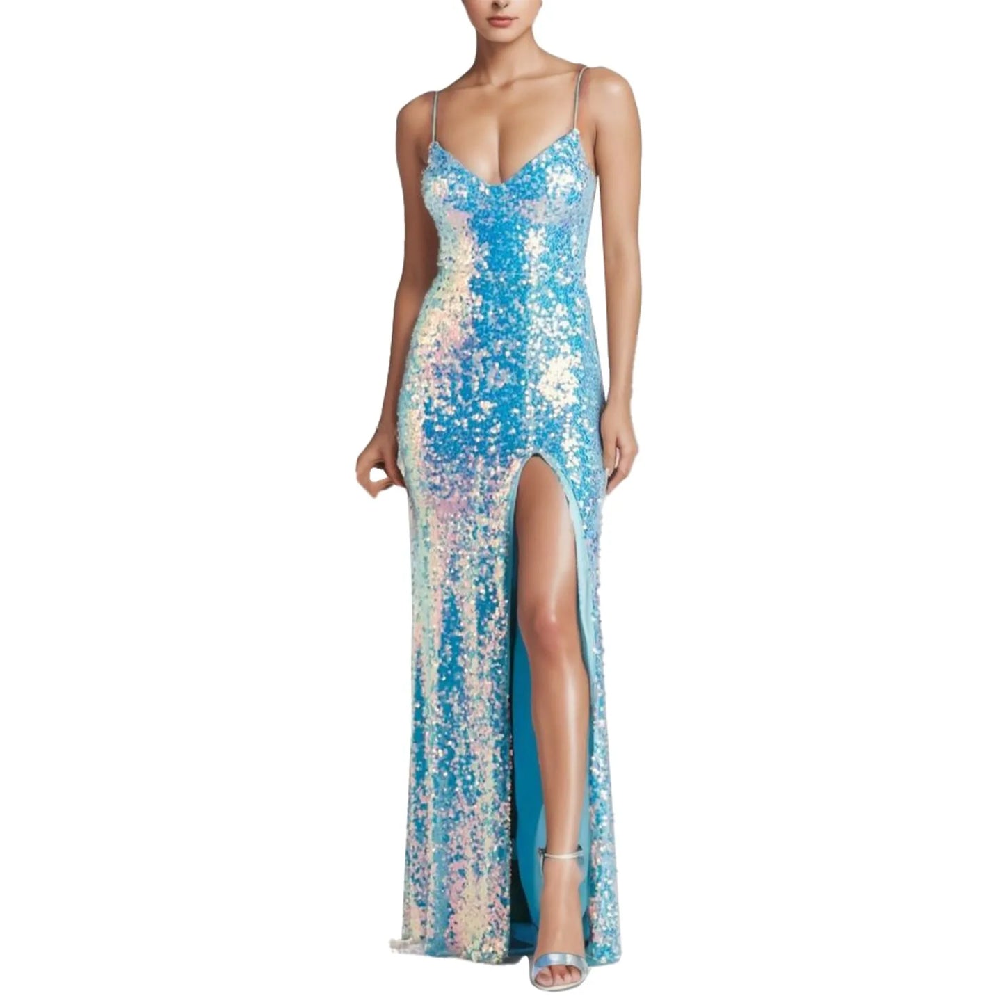 Sexy Elegant Strapless Tempting Backless Sophisticated High-Split Long Maxi Dress