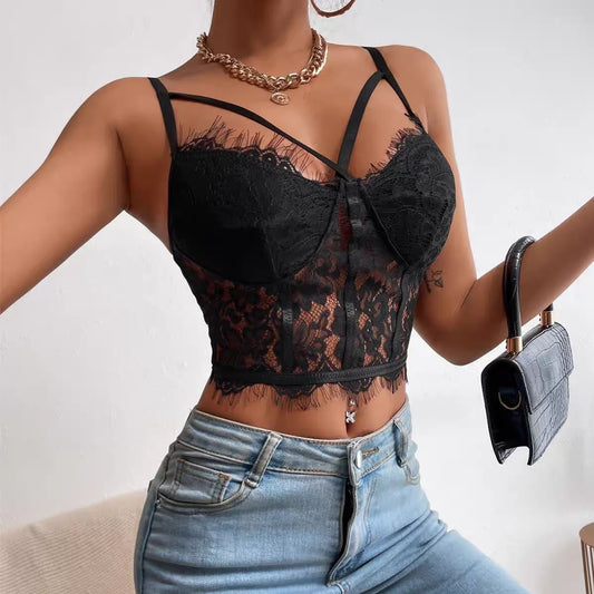 Lace Perspective Spice Girls Halter Corset Top