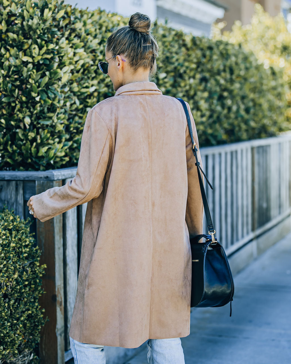 Pittsburgh Faux Suede Coat with Pockets