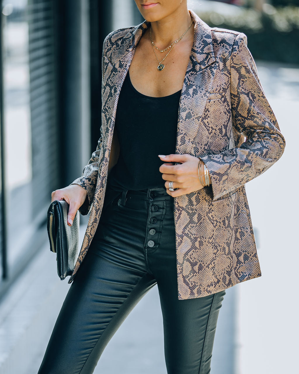 Ciao Python Blazer with Pockets