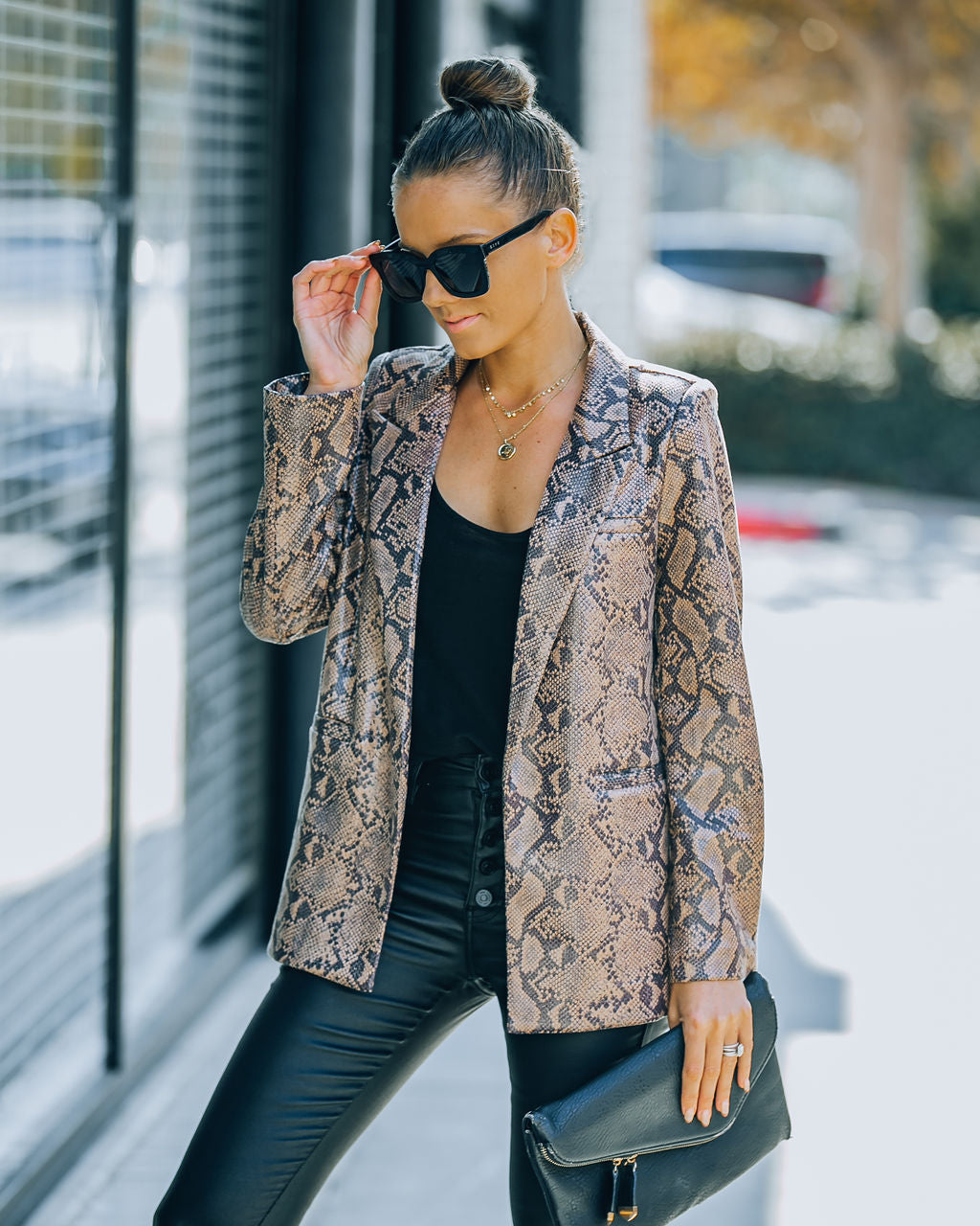 Ciao Python Blazer with Pockets