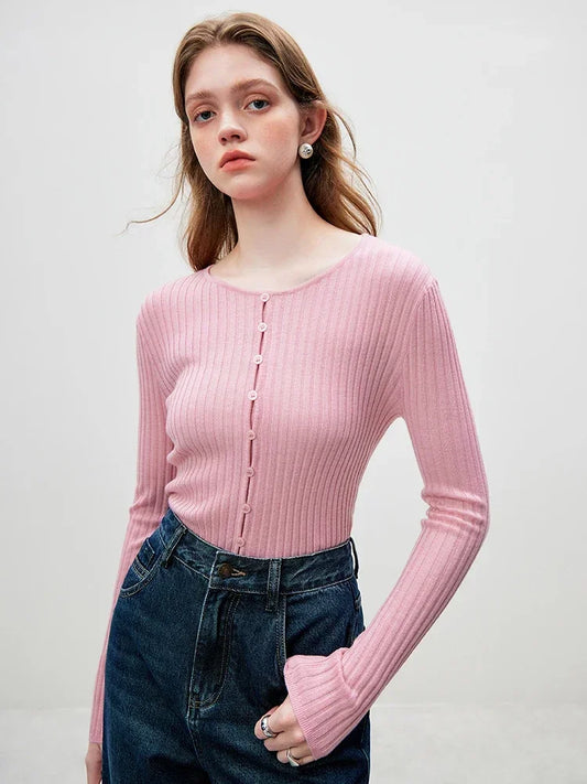 Woolen Round Neck Sweater Casual Loose Sweater