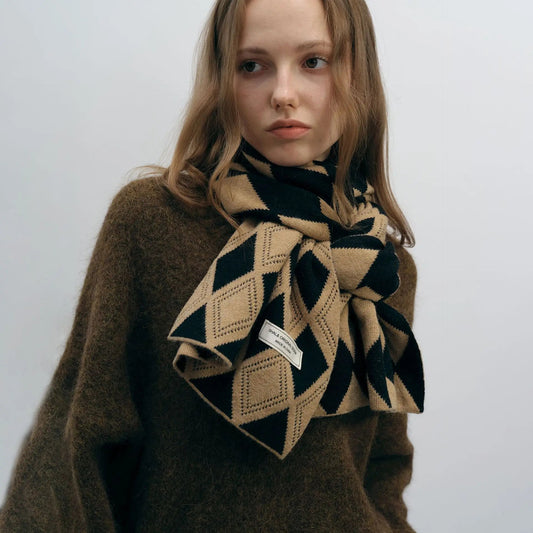 Autumn Winter Cashmere Two Color Shawl Scarf For Women Scarfs-L