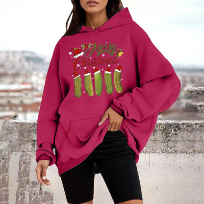 Loose Pullover Four Christmas Tree Crewneck New Autumn Christmas Hoodie