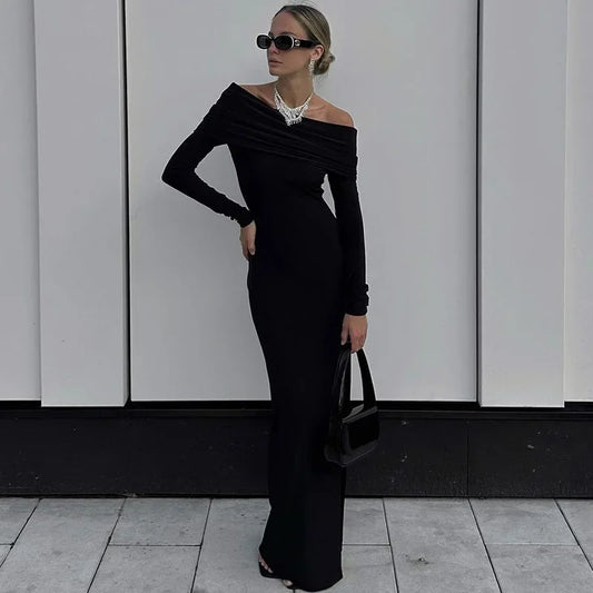 Floral Mesh Print Spaghetti Strap Celebrity Maxi Dress Black / S