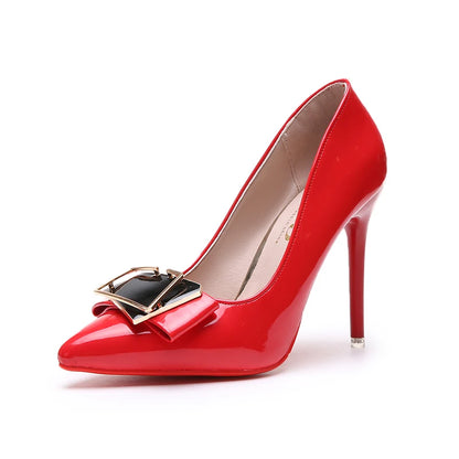 Sexy Women Pumps Pointed Toe Red Bottom High Heels Office Black Plus Size Zapatos De Mujer