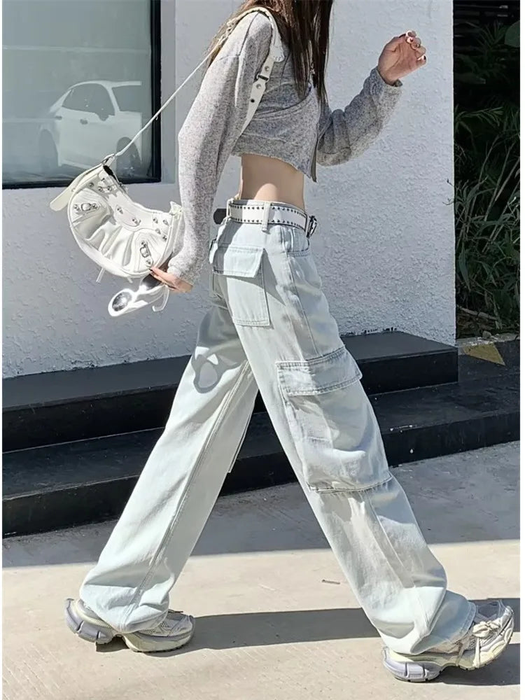 New Vintage Harajuku Aesthetic Clothing Autumn Baggy Fashion Clothes For Teenagers Women’s Jean