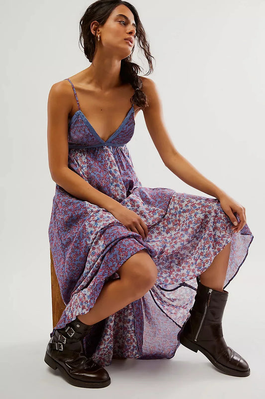 Fine Chiffon Floral Boho Dress