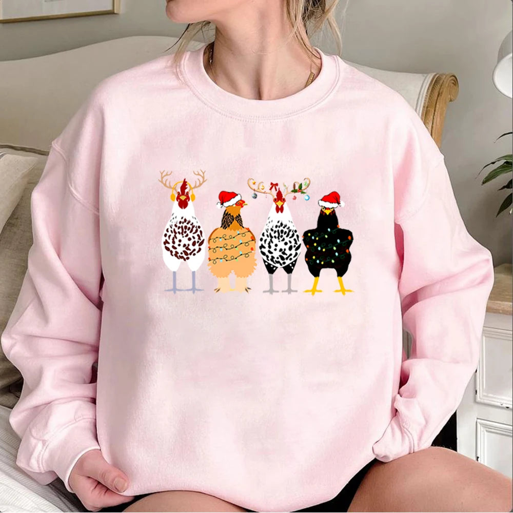 Funny Chickens Animal Cute Farmer Country Farm Gift Christmas Hoodie