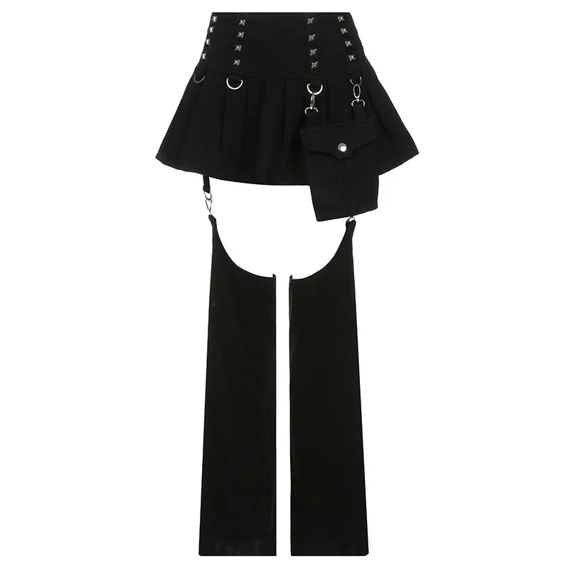 Gothic Girl Pleated Halloween Pants