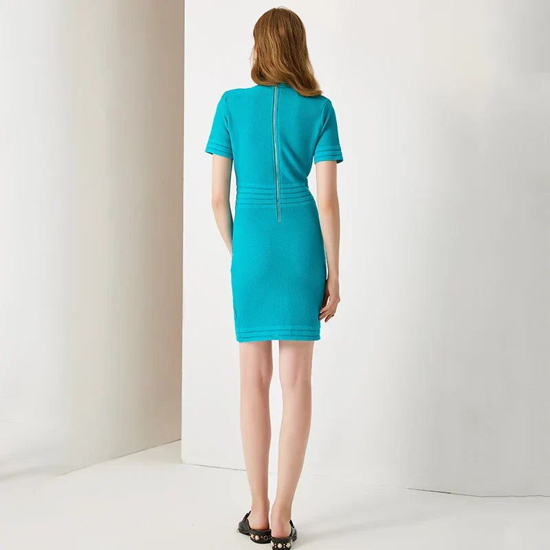 Aureta Knitted Stylish Mini Dress Dress