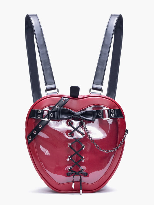 Hiatus Dark Belt Chain Apple Shoulder Gothic Strap Bow Backpack Bag