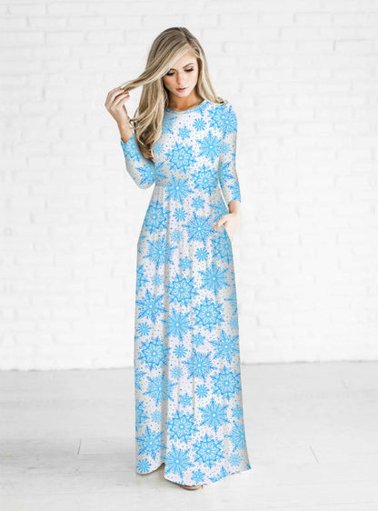 Maxi Dresses with Patchwork Design