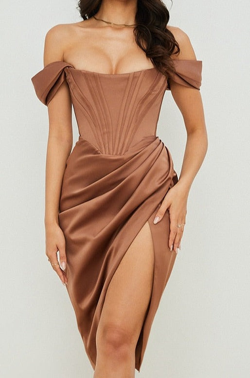 Party Midi Evening Bodycon Cb Women Celebrity Club Gown Gown of House Satin Dress