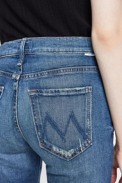 High Quality MO Zipper Women's Straight High Waist Fashion Female Ankle-length Denim 2024 Fall Winter Jean