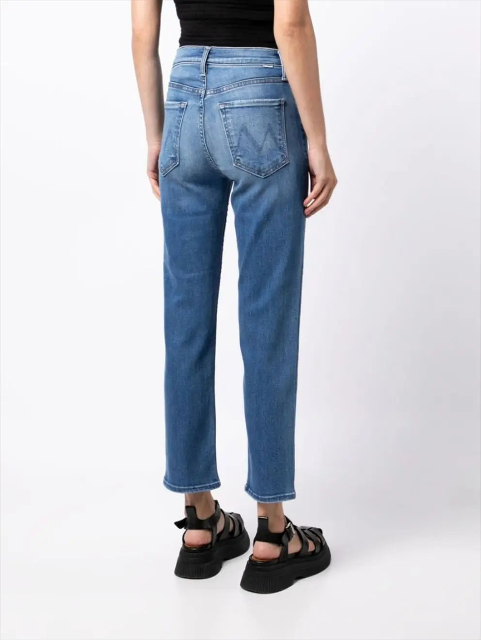 High Quality MO Zipper Women's Straight High Waist Fashion Female Ankle-length Denim 2024 Fall Winter Jean