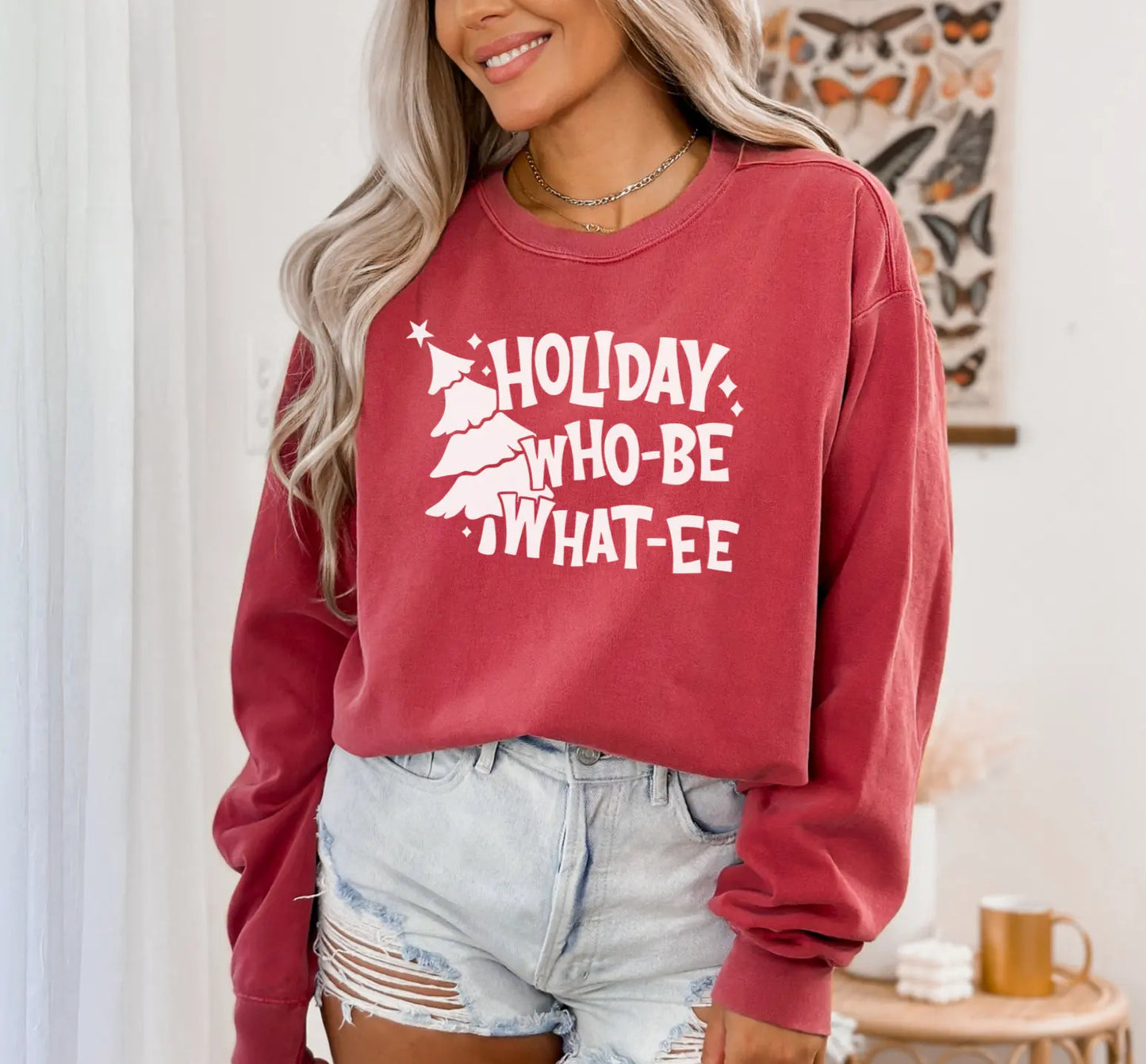 Holiday Who-be What-ee Cute Cotton Tree Hot Sale Girl Christmas Hoodie