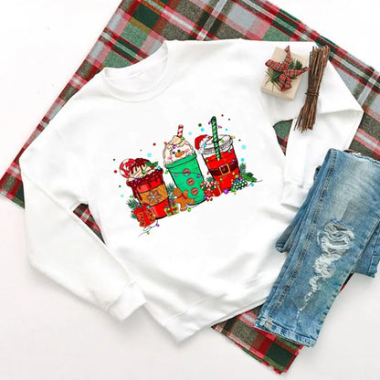 Delicious Hot Cocoa Chocolates Cake Printed Christmas Hoodie