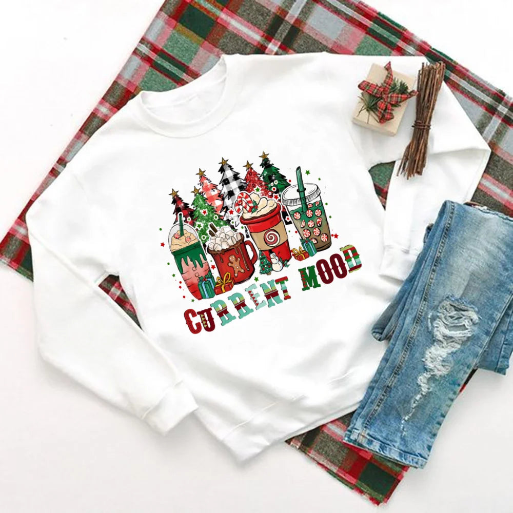 Delicious Hot Cocoa Chocolates Cake Printed Christmas Hoodie