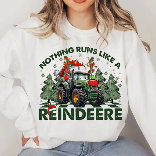 Hot Sale NoThing Runs Like Reindeer Farm Fallow Girl Christmas Hoodie