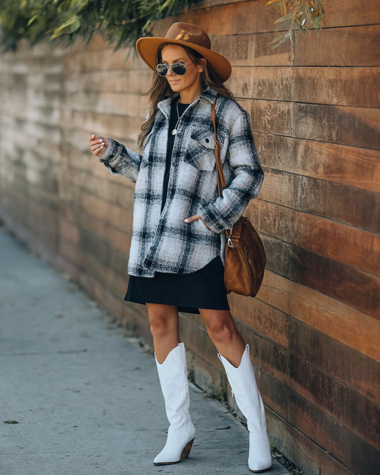 Chandra Plaid Shacket with Pockets