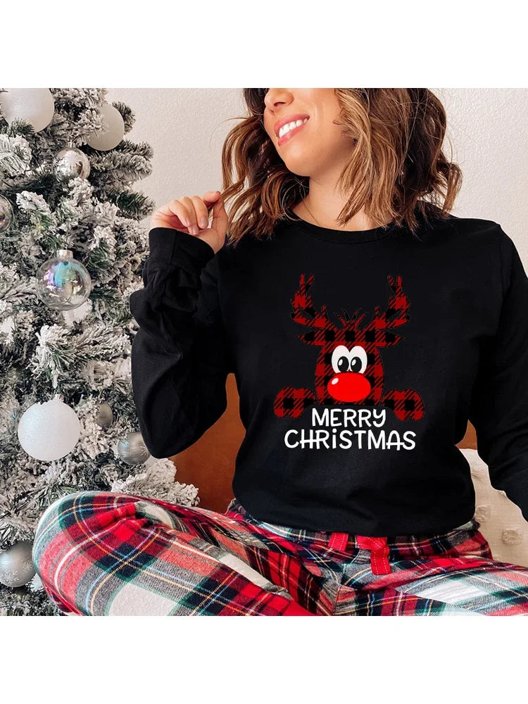 Wonderful Time of Year Buffalo Plaid Trees Pullover Christmas Hoodie