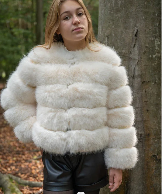 Ladies Fox Fur European Street Coat