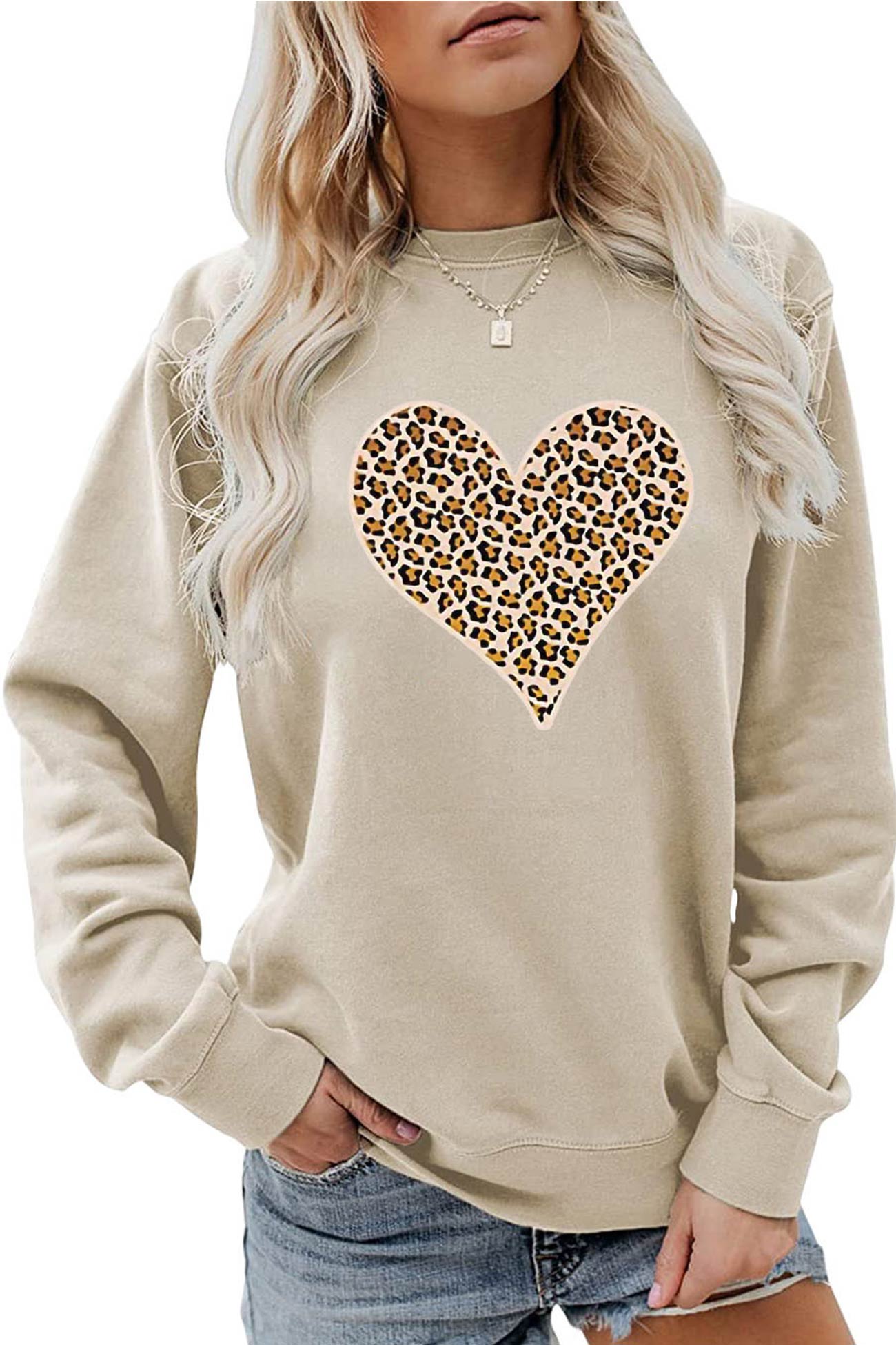 Leopard Hearts Sweatshirt