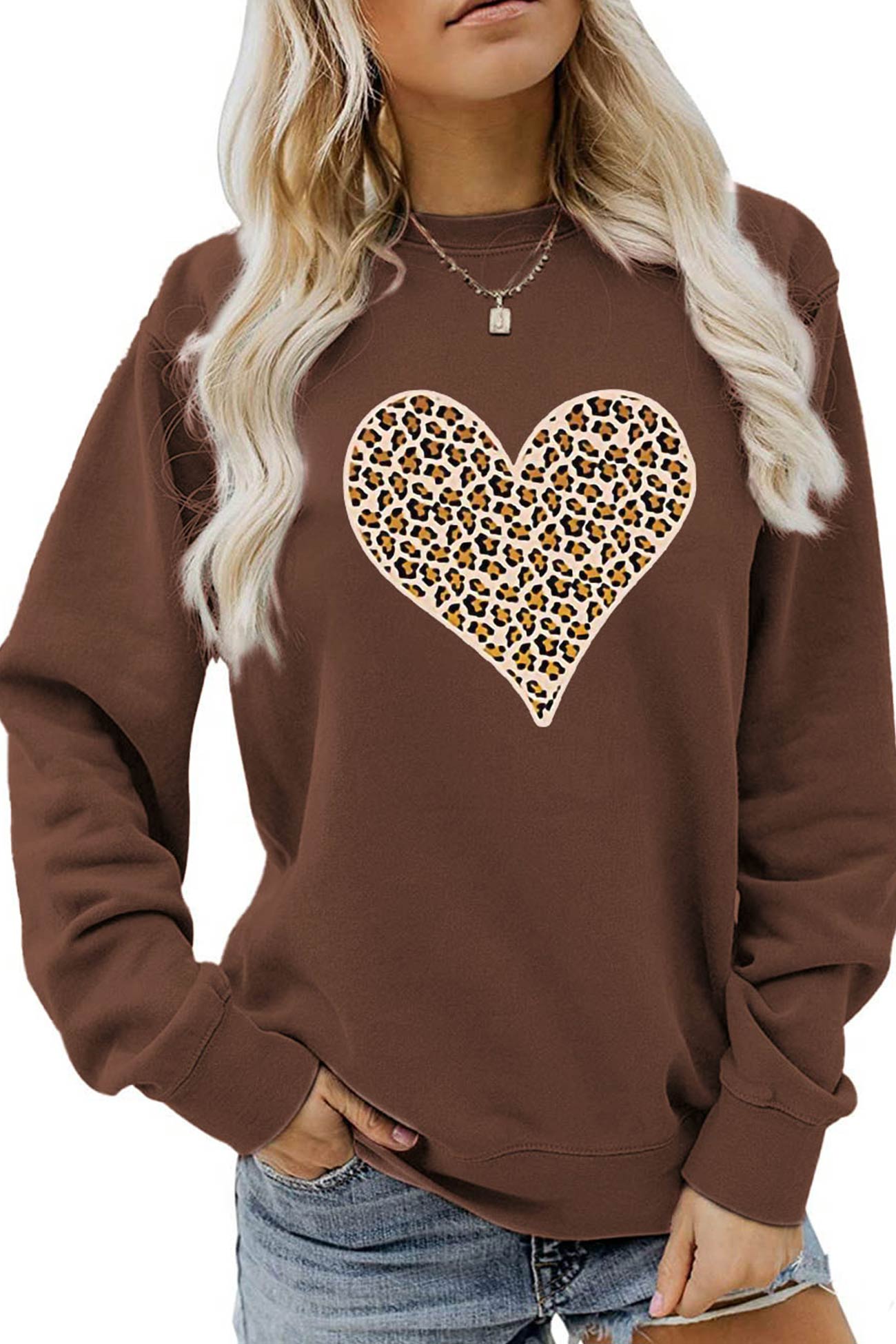 Leopard Hearts Sweatshirt