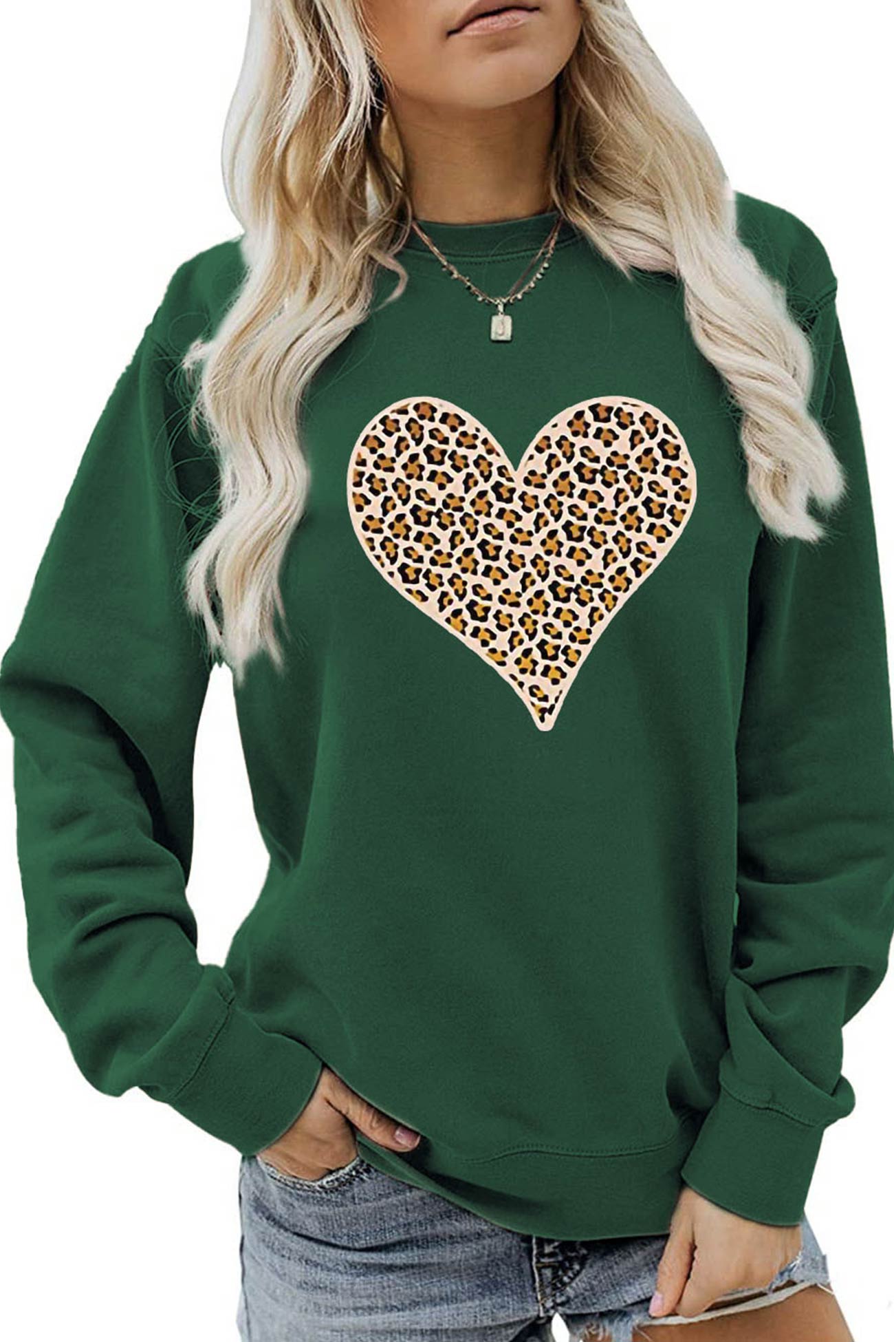 Leopard Hearts Sweatshirt