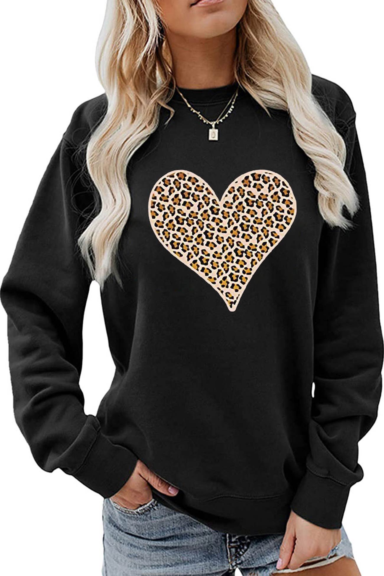 Leopard Hearts Sweatshirt