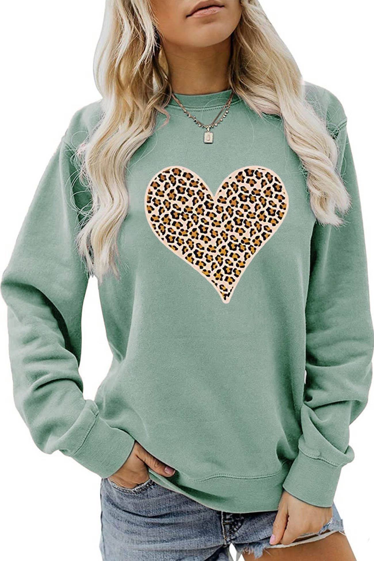 Leopard Hearts Sweatshirt