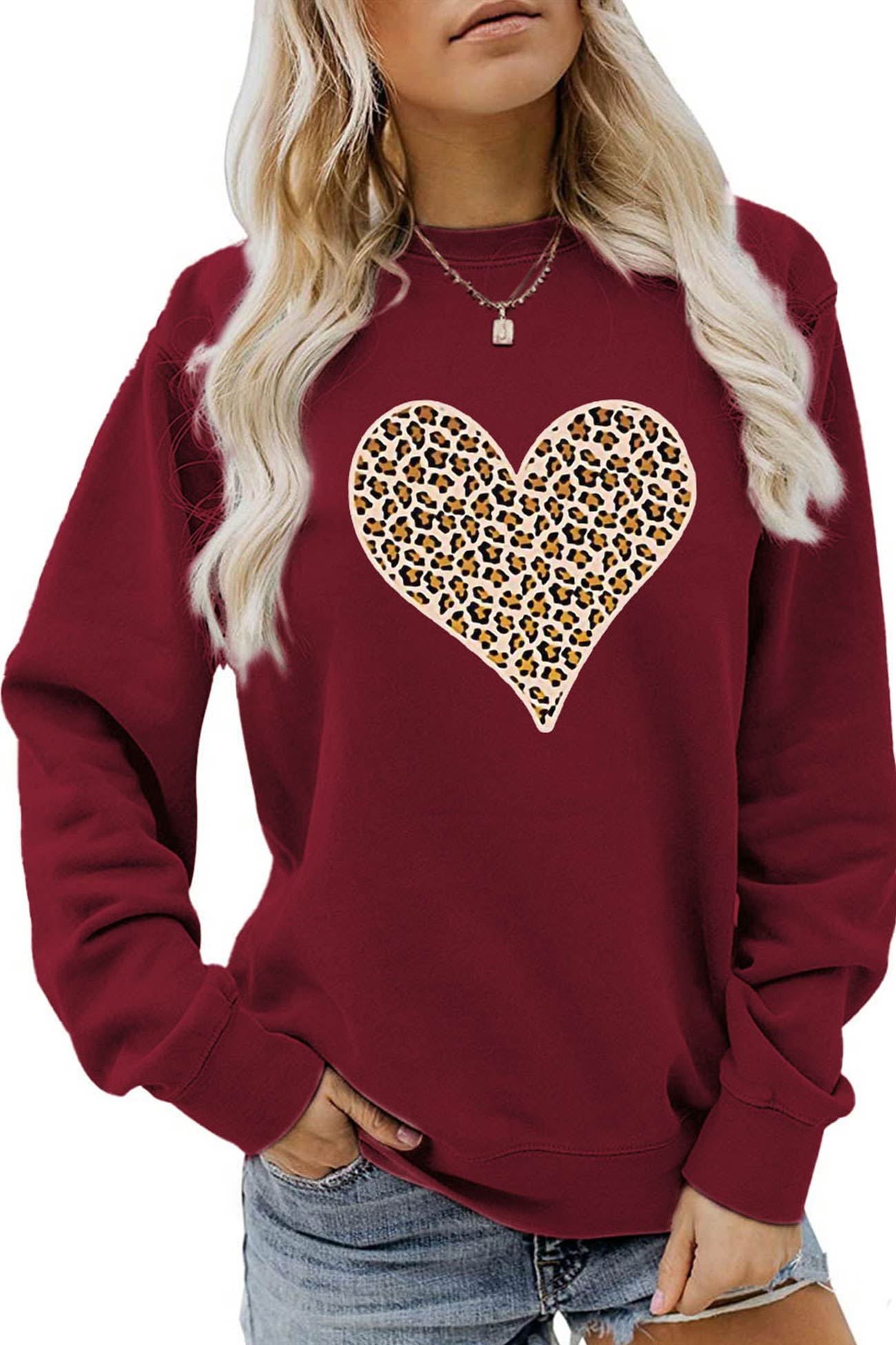 Leopard Hearts Sweatshirt