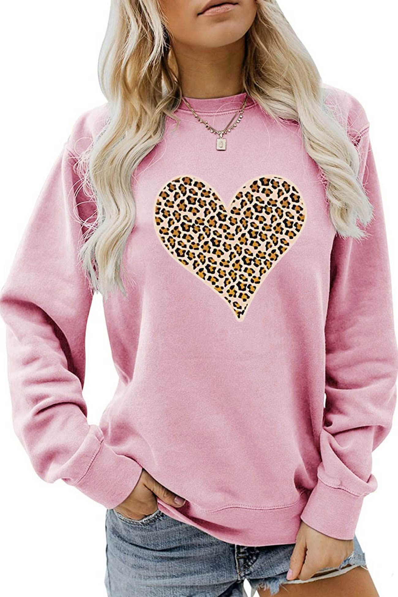 Leopard Hearts Sweatshirt