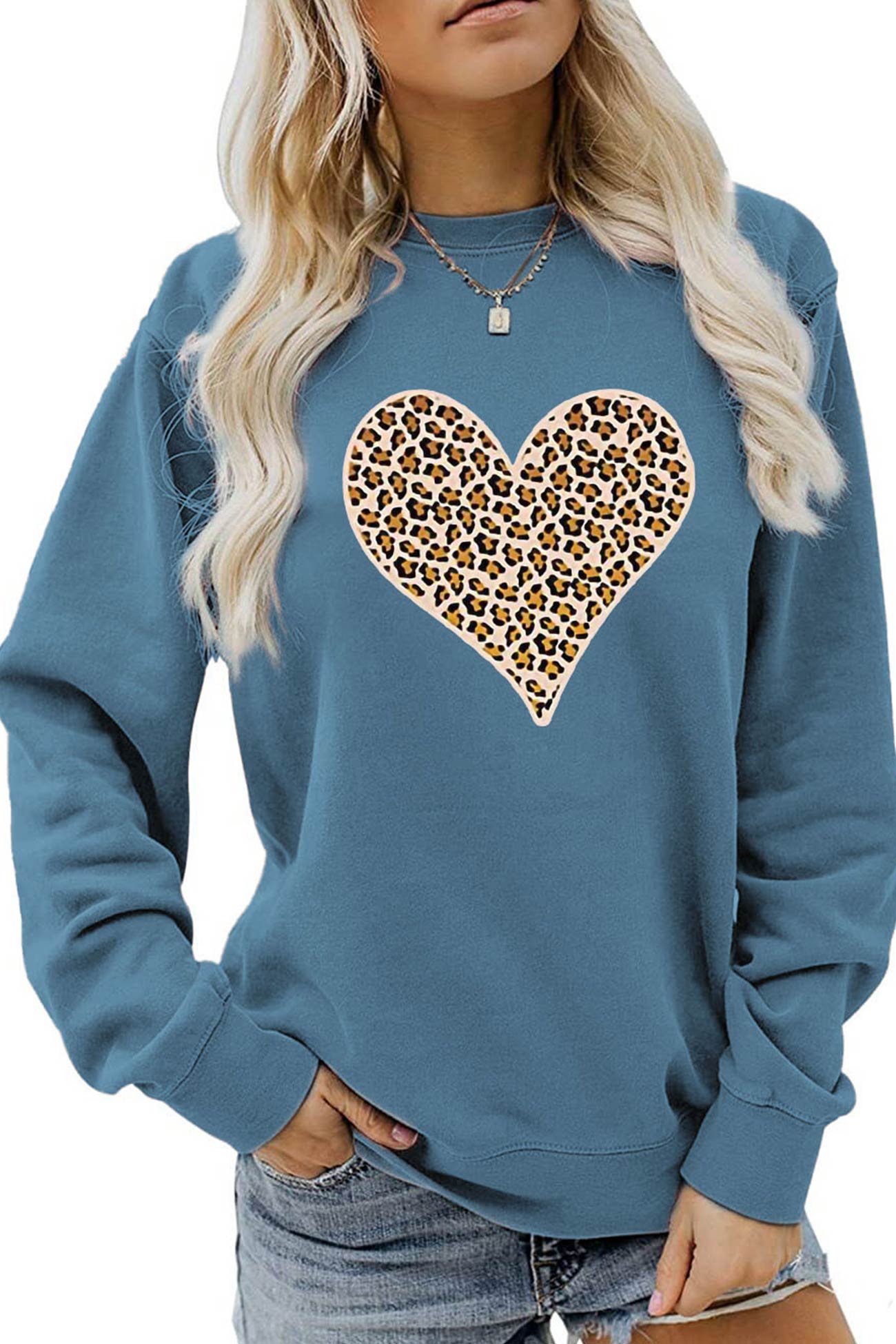 Leopard Hearts Sweatshirt