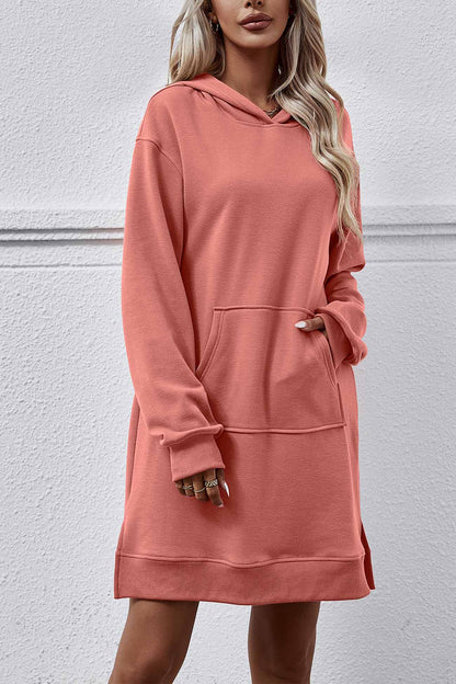 Midi Hoodie Dress with Pocket Slit