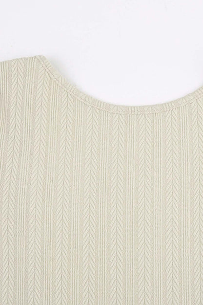 Flares Sleeve Backless Cable Knit Dress