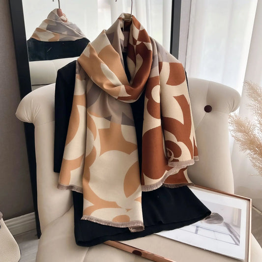 Thick Cashmere Winter Blanket Scarf