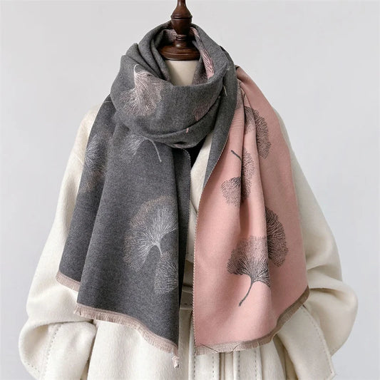 Luxury Cashmere Floral Pashmina Scarf