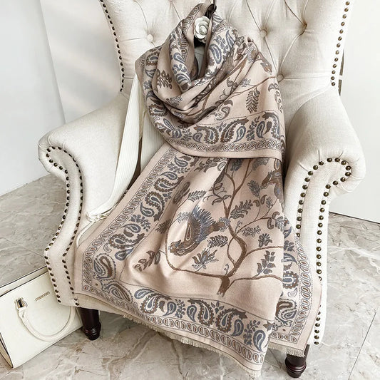 Paisley Jacquard Pashmina Scarf