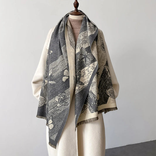 Luxury Thick Blanket Cashmere Winter Scarf