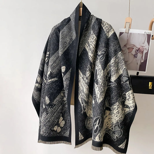 Luxury Thick Blanket Cashmere Winter Scarf